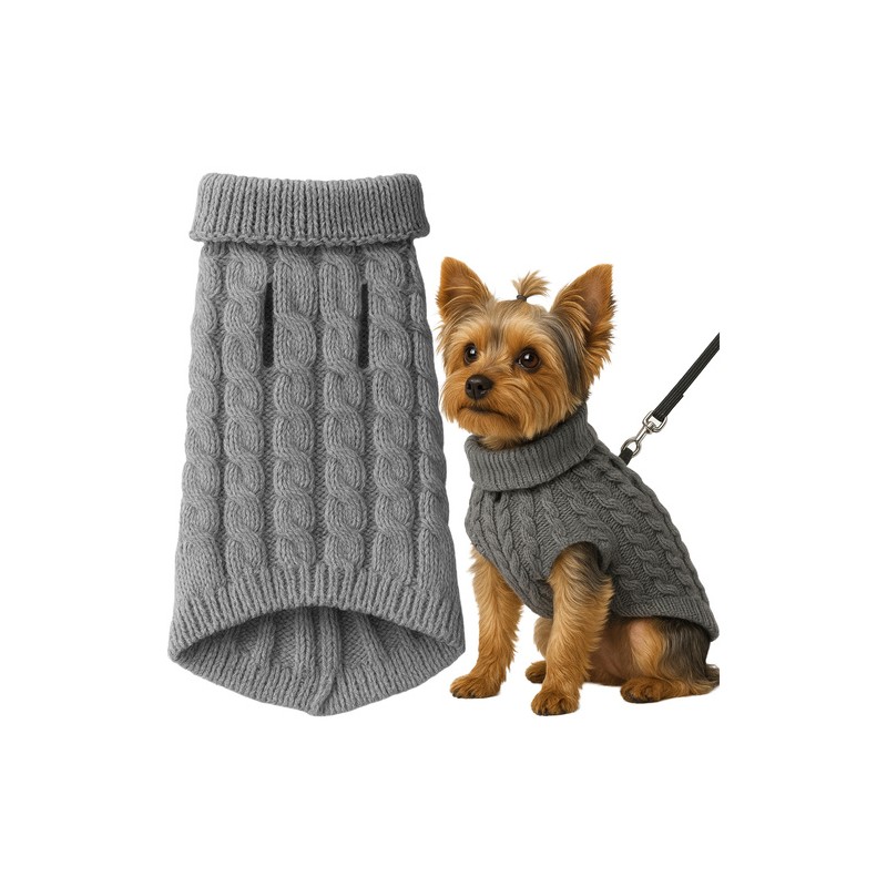 Soe hall M-suuruses lemmikloomakampsun koerale ja kassile