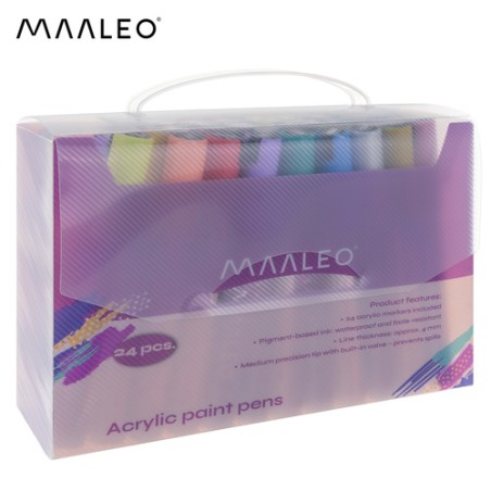 24-osaline Akrüülmarkerite Komplekt – Universaalne Kunstikomplekt Loovaks Eneseväljenduseks