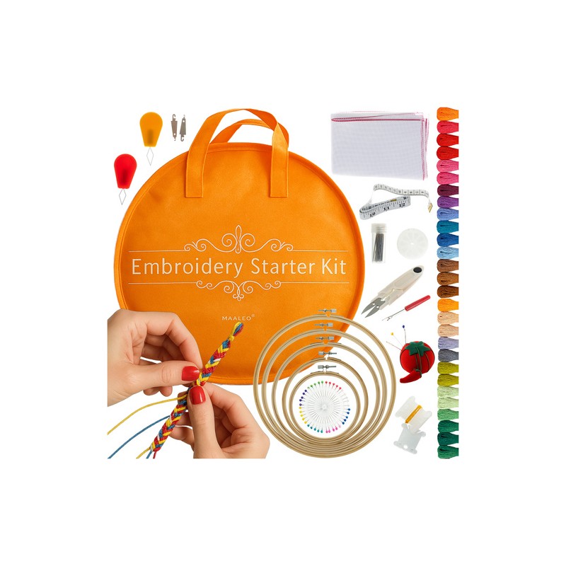 Suur Tikkimiskomplekt Algajatele ja Edasijõudnutele – 100 Värvi Niite ja Kvaliteetsed Tarvikud