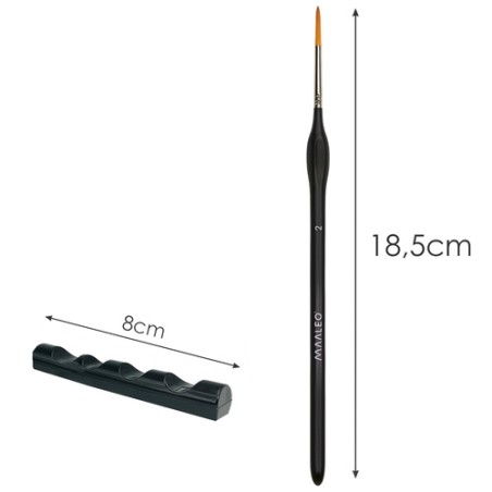 Kunstipintslite Komplekt Alusega – 5 Nailonharjastega Maalimispintslit