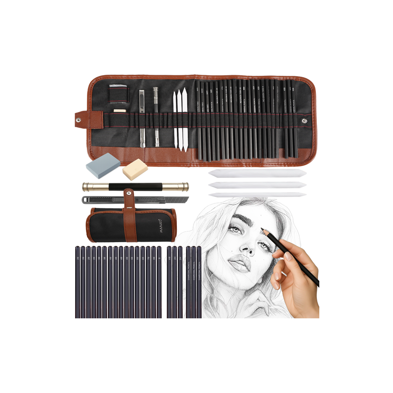 29-osaline Professionaalne Visandikomplekt Joonistamiseks