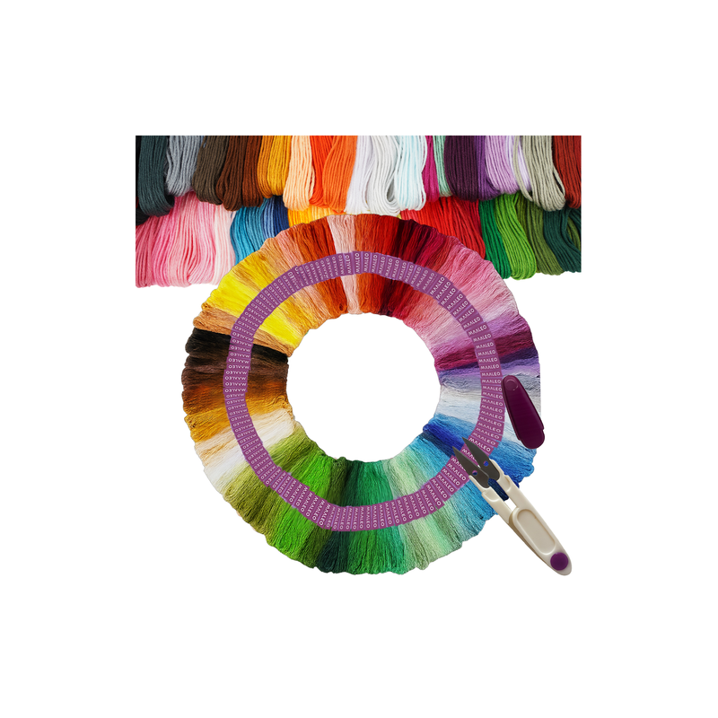 Premium Tikkimiskomplekt 150 Erinevat Värvi – Vastupidav Polüesterniit Lõikuritega