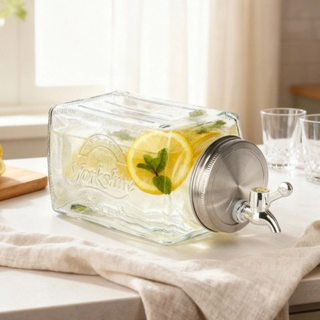 Klaasist joogipurk kraaniga külmiku 3 jaoks, 3 liitrit