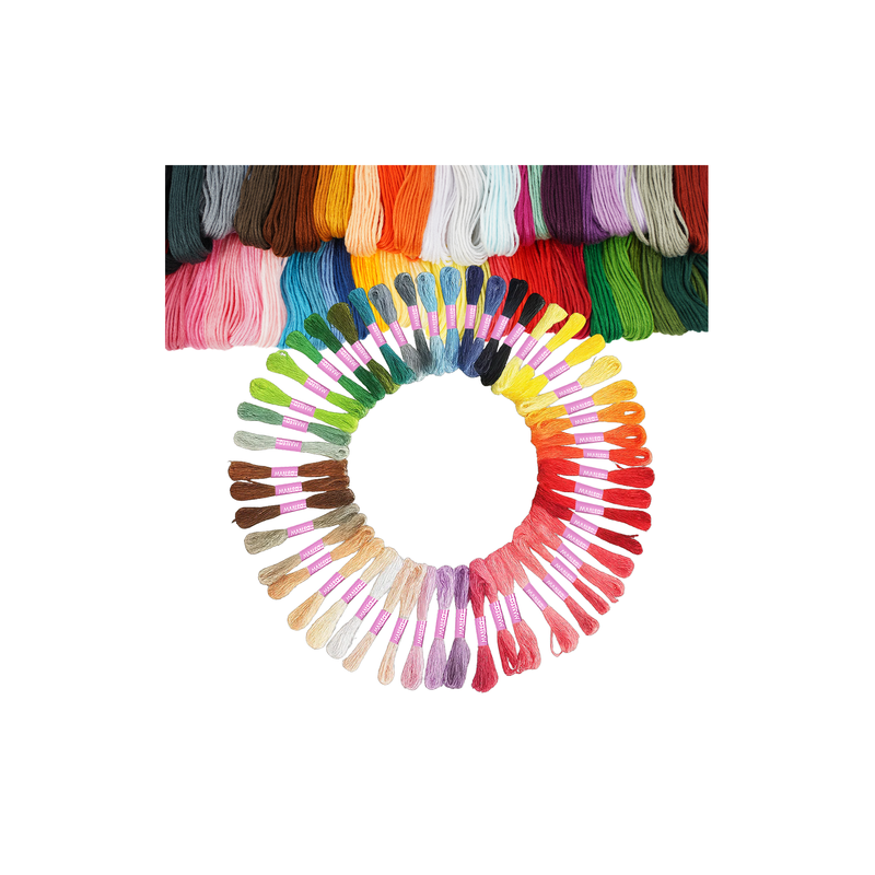 Tikkimisniitide Komplekt Käsitööks – 50 Värvikirevat Polüesterniiti