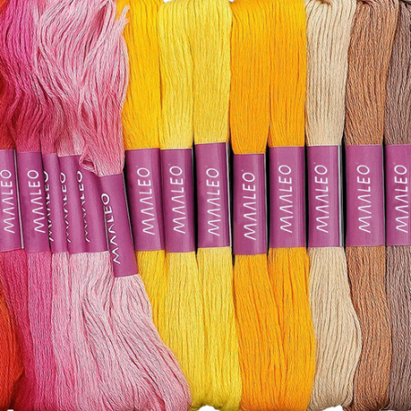 Tikkimisniitide Komplekt Käsitööks – 50 Värvikirevat Polüesterniiti