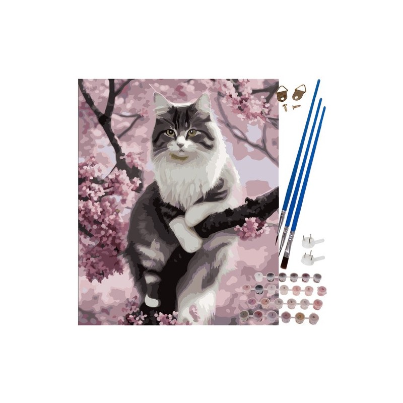 Maalimine numbrite järgi 40x50cm- Maaleo kass 