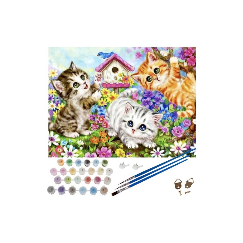 Maalimine numbrite järgi 40x50cm - kassid Maaleo 22781