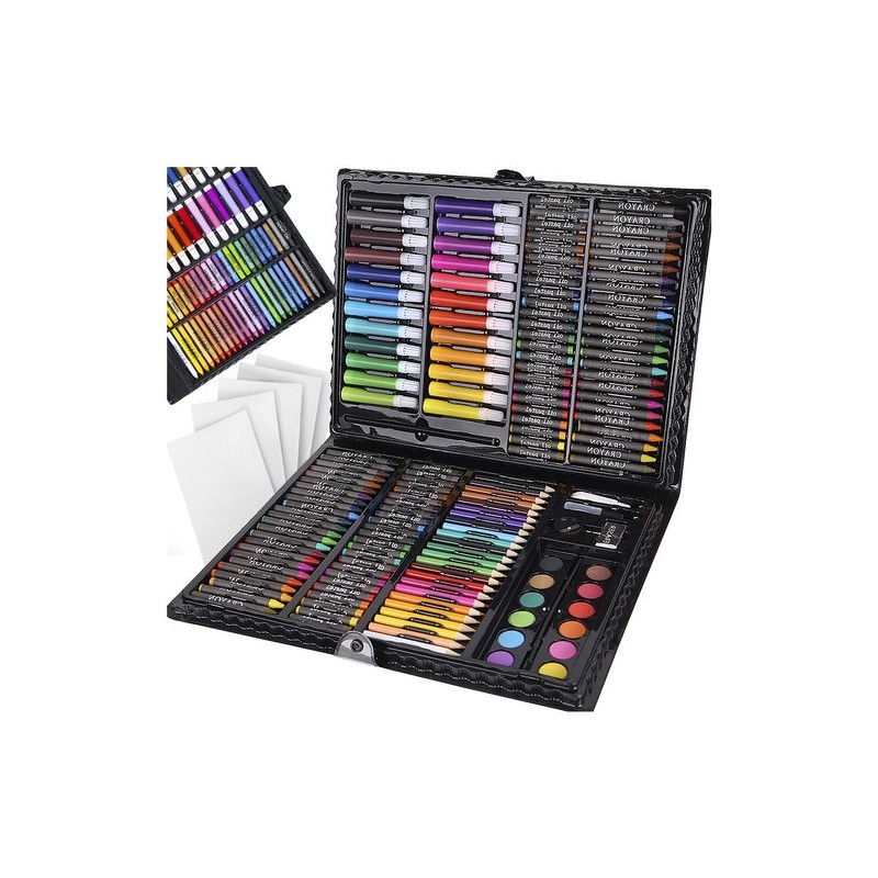 Värvimiskomplekt ümbrises 168 tk must