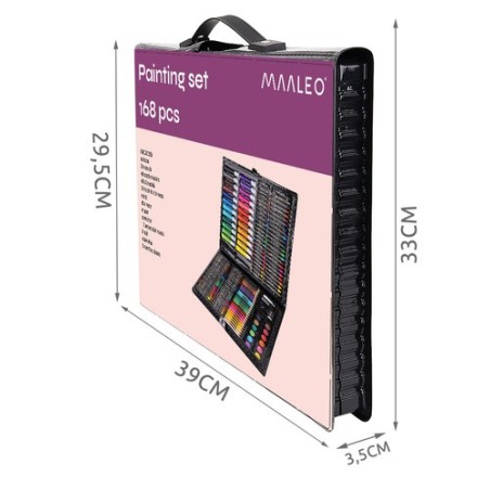 Värvimiskomplekt ümbrises 168 tk must