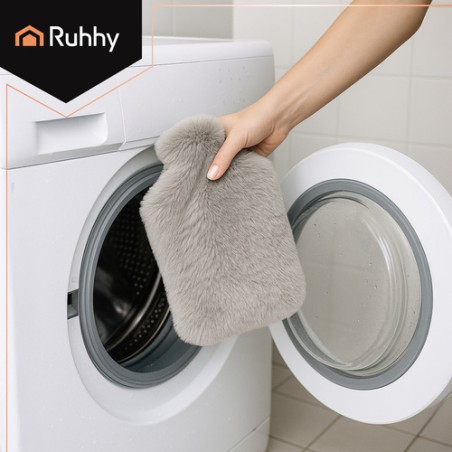 Kummist Kuumaveepudel 1.8L Plüüsist Jänku Kattega – Mugav Soojendaja Valu Leevendamiseks