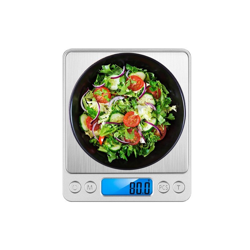 Täppiskaal digitaalne köögikaal 0,01g / 500g eemaldatavate kaussidega
