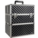 XL Professionaalne Kosmeetikakohver UV/LED Lambile, Lukustatav ja Eemaldatava Põhjaga
