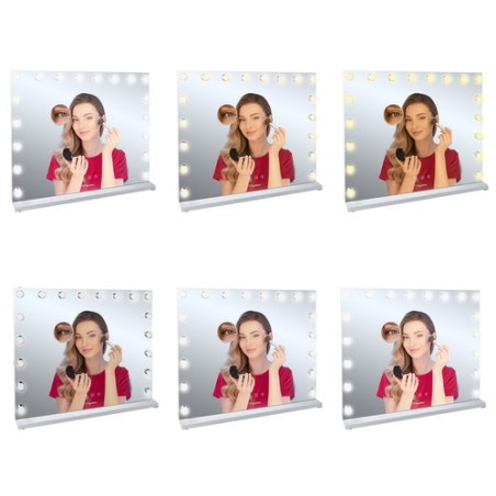 Suur LED Kosmeetikapeegel Hollywoodi Valgusega 58x46 cm