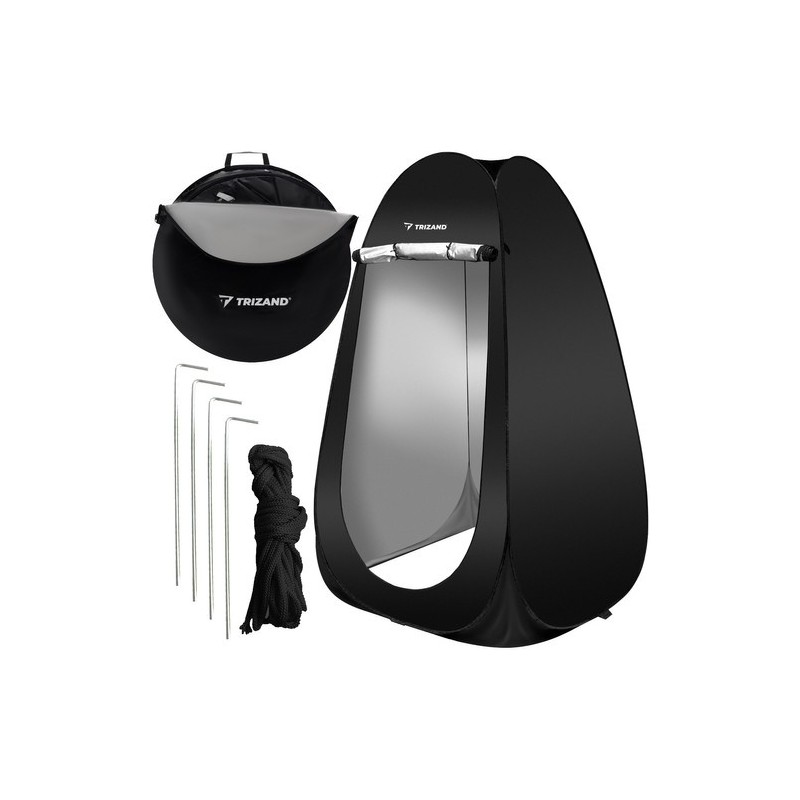 Isekujunev Privaatsustelk: Duši-, Riietus- ja Tualetiboks 4-in-1, Must