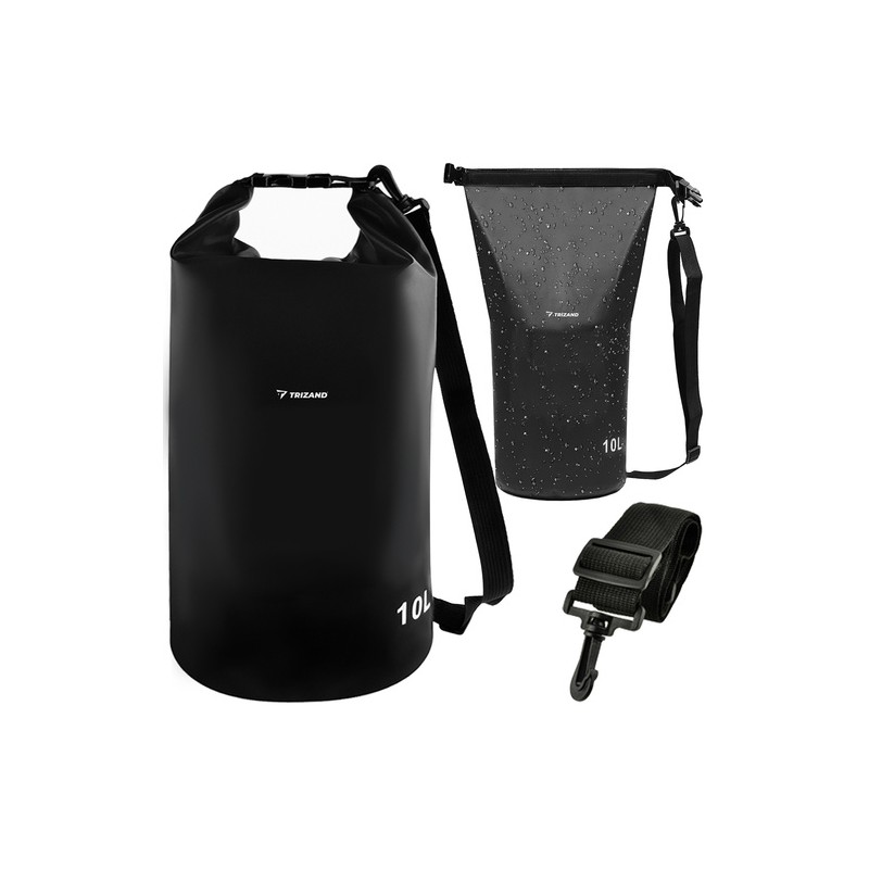 Veekindel Kuivkott 10L Must – Vastupidav Varustuse Kott Matkale ja Veespordiks