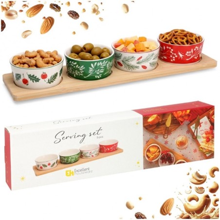 Portselanist suupistekausid kandikul, 5 tk. | FreshDesign.ee