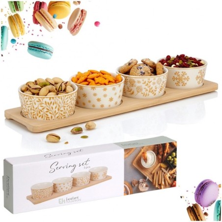 Portselanist suupistekausid kandikul, 5 tk. | FreshDesign.ee