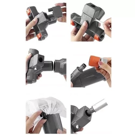 2-ühes Basseini Puhastuskomplekt Veeajamiga Imuriga ja Puhastusvõrguga