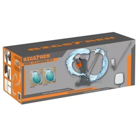 2-ühes Basseini Puhastuskomplekt Veeajamiga Imuriga ja Puhastusvõrguga