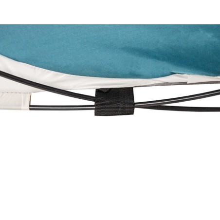 UV30 kaitsega iselahtiv rannatelk / päikesevari (145x100x70 cm), türkiissinine-valge