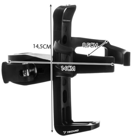 Universaalne Reguleeritav Rattapudelihoidja Must Joogipudelile (0,5-1L)