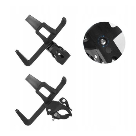 Universaalne Reguleeritav Rattapudelihoidja Must Joogipudelile (0,5-1L)