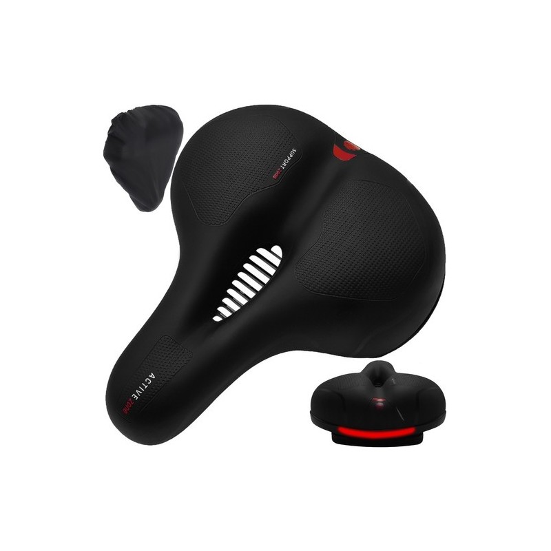 Mugav ja Amortiseeritud Jalgrattasadul Ventileeritud Disaini ning Helkurribaga