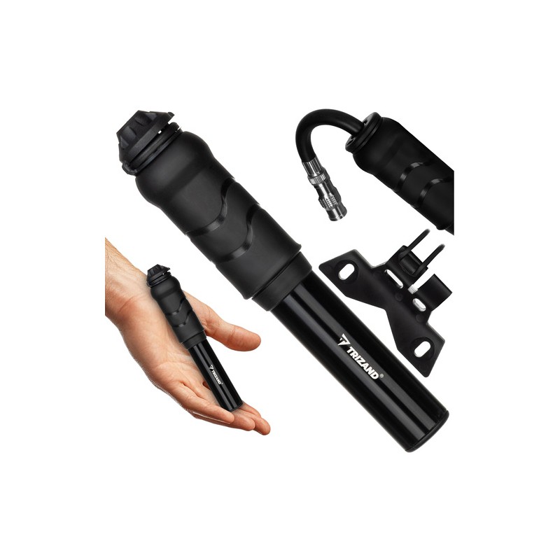 Universaalne Kompaktne Käsipump Jalgratastele ja Tõukeratastele – Alumiiniumist, 7 bar, Raamikinnitusega