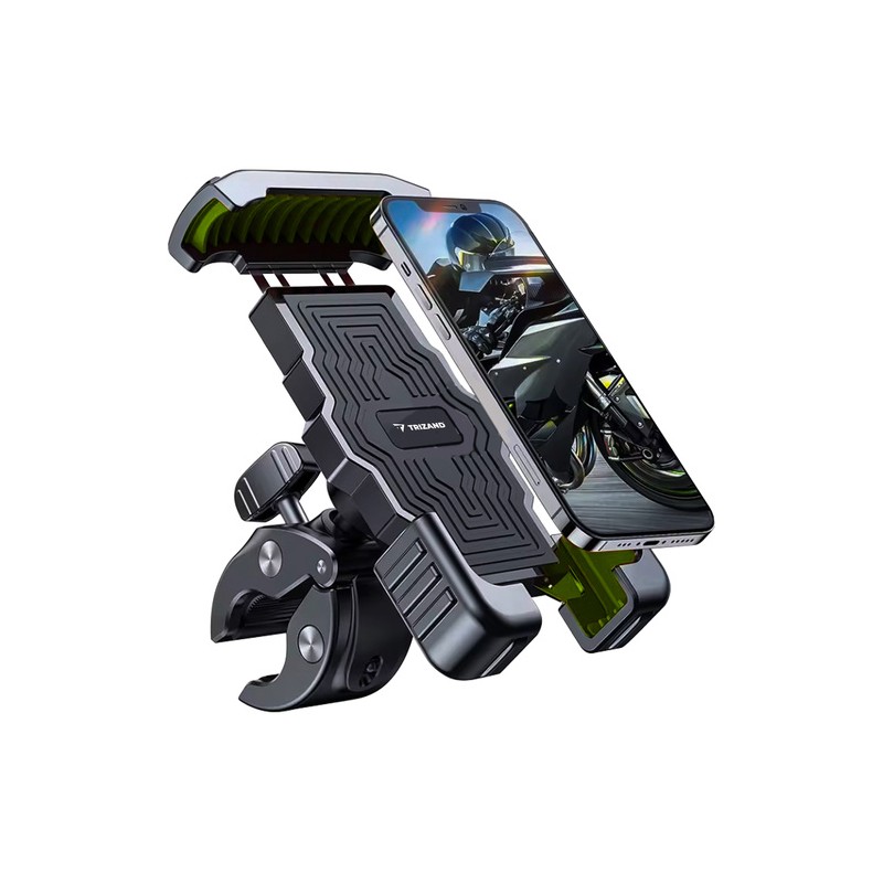 Universaalne põrutuskindel telefonihoidik jalgrattale, tõukerattale ja mootorrattale – stabiilne mobiilihoidja GPS-ile