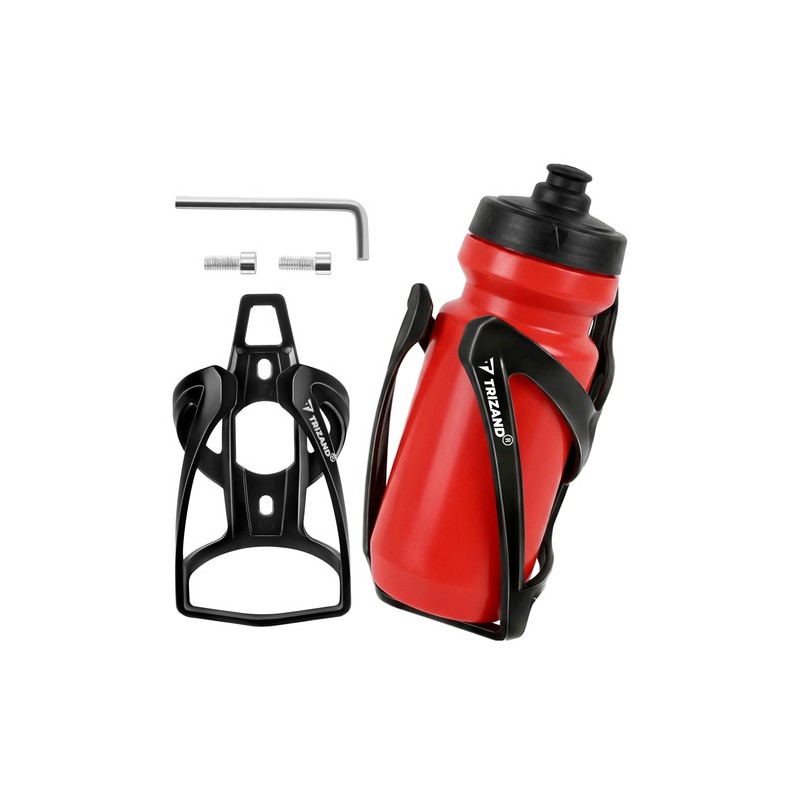 Kerge ja vastupidav universaalne pudelihoidja jalgrattale ja tõukerattale, must PP