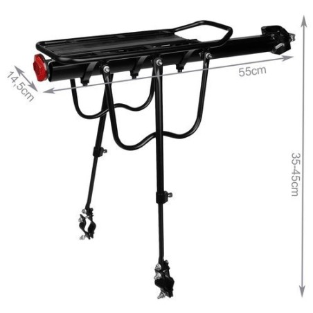 Jalgratta pakiraam istmepostile, reguleeritav pagasikandur 50kg kandevõimega