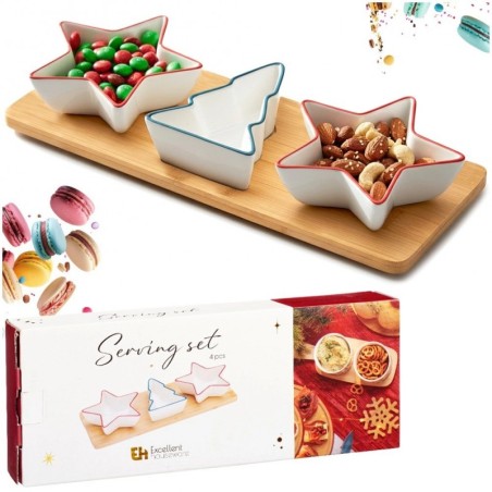 Portselanist suupistekausid kandikul, 4 tk. | FreshDesign.ee