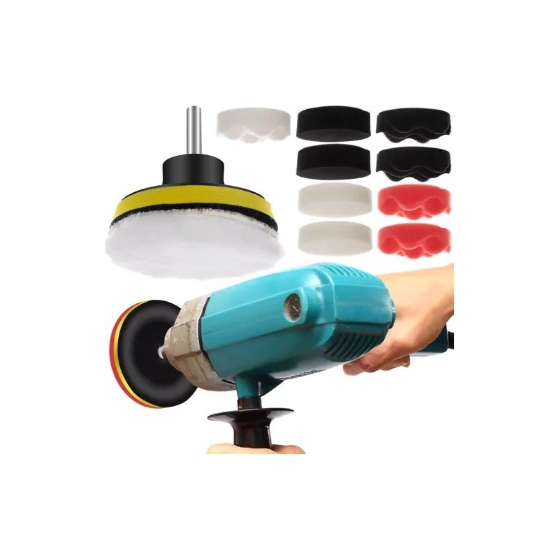 Professionaalne Poleerimiskäsnade Komplekt Autodele, 80 mm, 12-osaline, kuni 3000 p/min