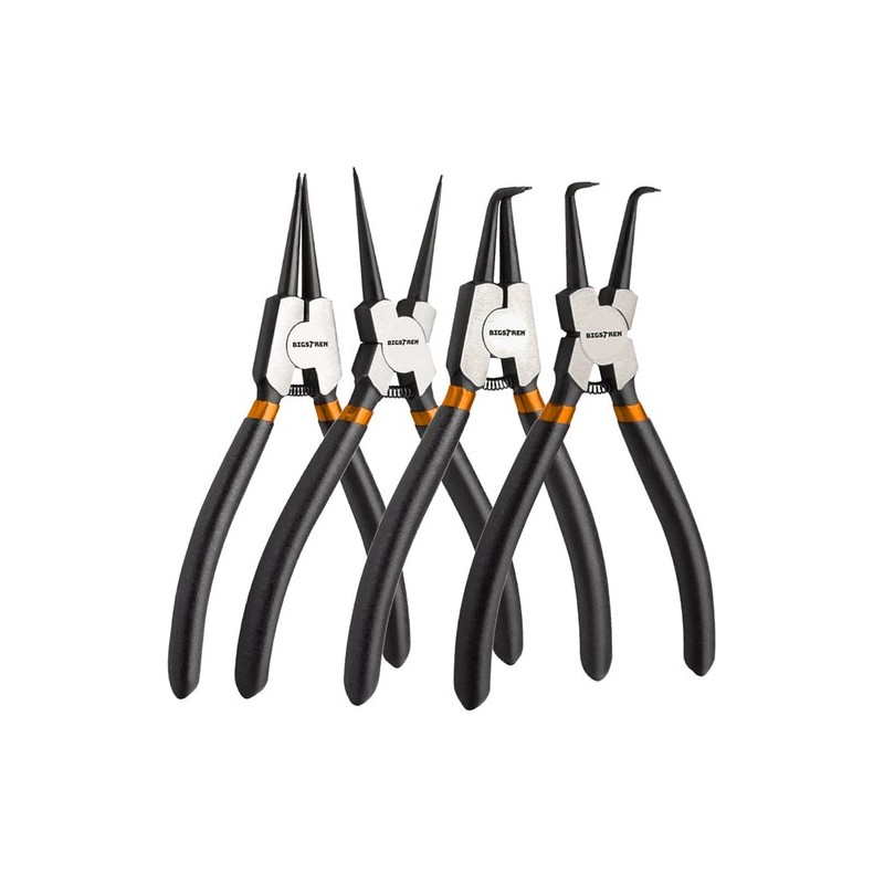 Vastupidav seeger rõngastangide komplekt 4 tk – sirged ja painutatud otsad