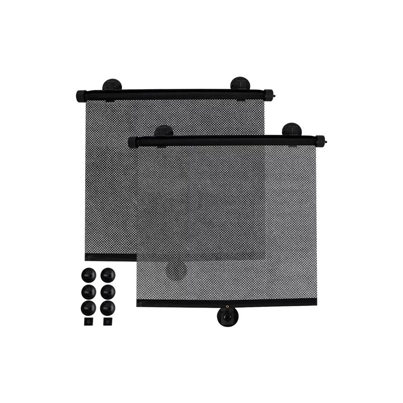 Automaatsed auto päikesekardinad, 2 tk, must, universaalne, 42x54 cm