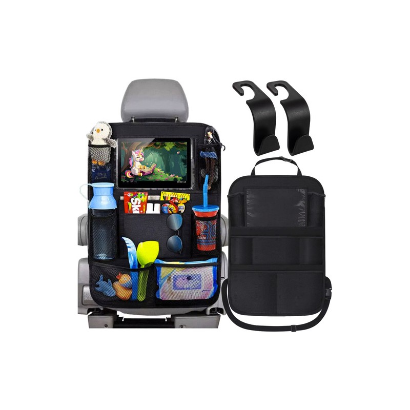 Universaalne Autoistme Korraldaja Istmekaitsega – 10 Taskut ja Tahvelarvuti Hoidja