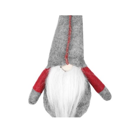 Stabiilselt istuv jõulupäkapikk halli-punase disainiga