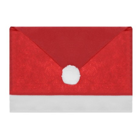 Jõuluvana Mütsi Stiilis Toolikatted (6 tk) ja Laudlina Komplekt Pühadelauale