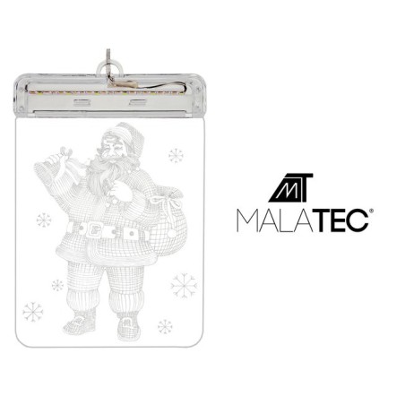 Jõuluvana 3D LED-valgusvitraaž – Kahepoolne Akutoitega Dekoratsioon