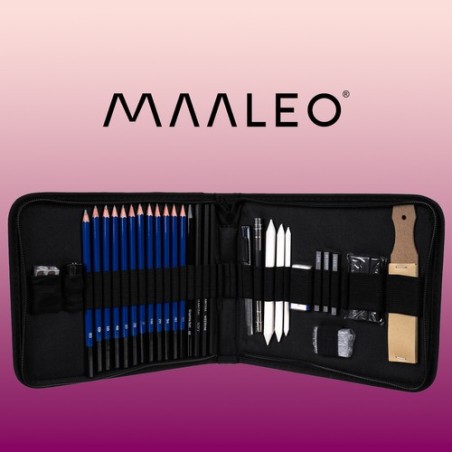 Professionaalne 32-osaline Joonistus- ja Visandikomplekt kunstnikele