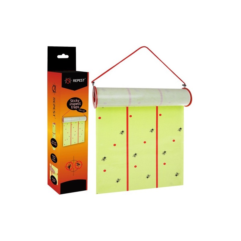 Tõhus Putukatõrje Kleepriba Rull 10m – Suur Mürgivaba Liimpüünis