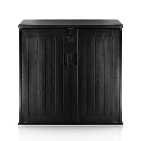 Aiakast ilmastikukindlast plastikust, must, 116 x 112,5 x 71 cm, 775 liitrit