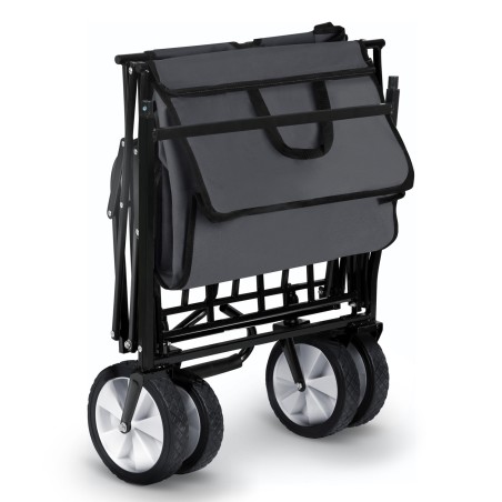 Transpordikäru kokkupandav varikatusega, 80 liitrit, pulbervärvitud raam