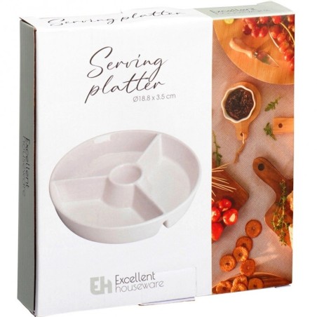 Portselanist valge poolitatud suupistetald... | FreshDesign.ee