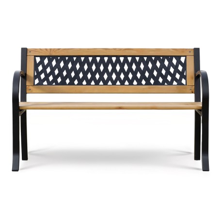 Aiapink seljatoega, paplipuust istme ja grafiithalli terasraamiga, 125x49x77 cm