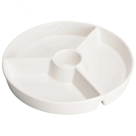 Portselanist valge poolitatud suupistetald... | FreshDesign.ee