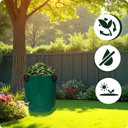 Aiakorv lehtedele, kokkupandav, roheline, 272 liitrit