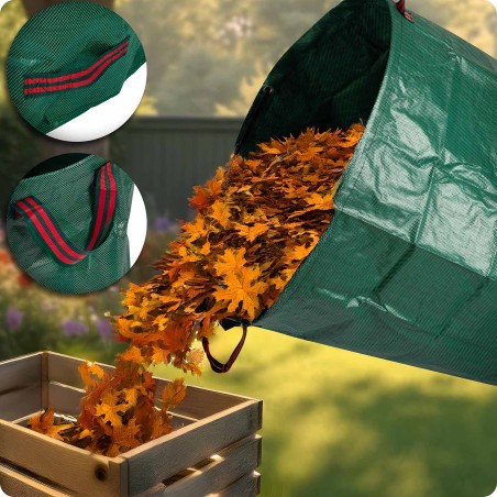 Aiakorv lehtedele, kokkupandav, roheline, 272 liitrit