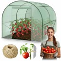 Aiatunnel kasvuhoone tsingitud terasraamiga, roheline, 2 x 2 m