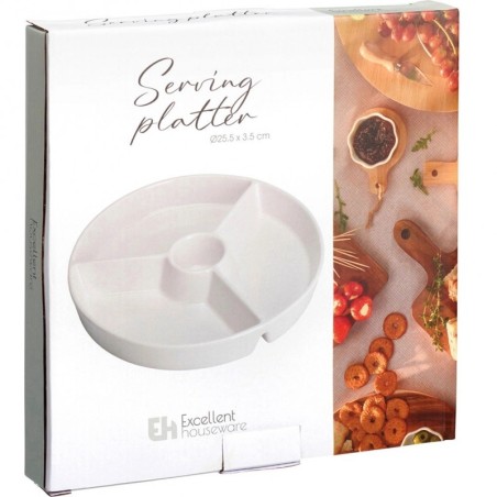 Portselanist valge poolitatud suupistetald... | FreshDesign.ee